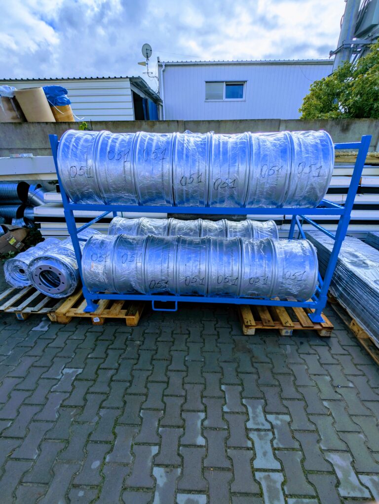 Felgi 22,5 cala po renowacji – cynkowane i zabezpieczone folią przed wysyłką